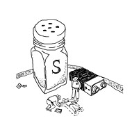 A salt and battery